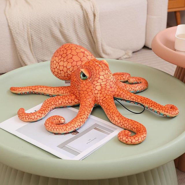 Yiran Health & Beauty Oktopus Plüschtier, Orange, Tiefseetier - Bild 1