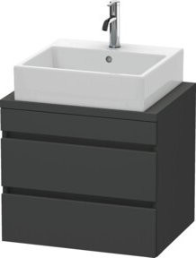 Duravit Waschtischunterschrank DuraStyle in Grau Matt mit 2 Schubladen, B: 60 cm, T: 47,8 cm, H: 51,2 cm - Bild 1