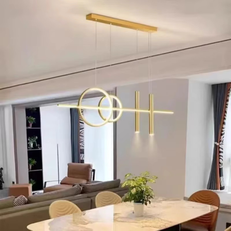 Moderne LED Anhänger Lampe von JIANKEXING in Schwarz mit warmweißem Licht für Wohnzimmer, Café oder Esstisch - Bild 2
