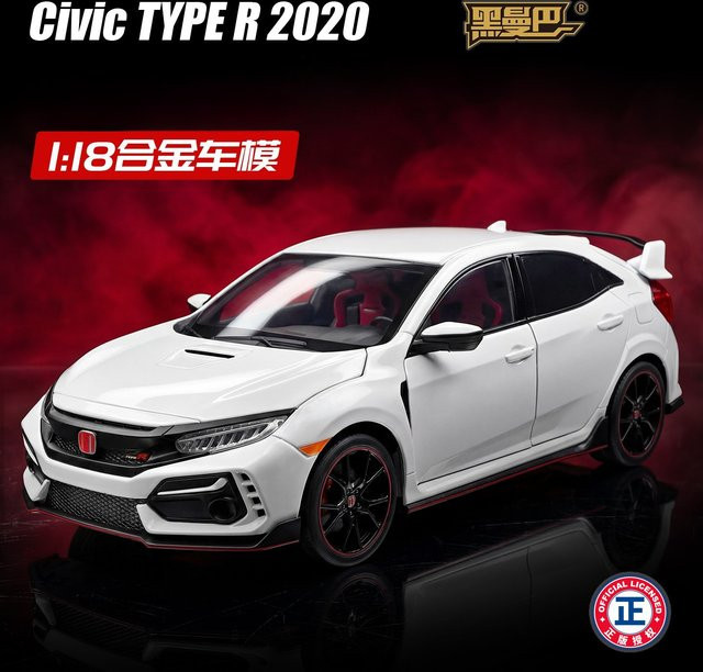 WELLY Civic Type-R Automodell, Maßstab 1:18, mit Licht und Sound, Metall - Bild 1