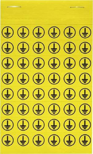 Weidmüller Symbol-Pack 14x14 Erde Kabel-Etiketten in Gelb mit 480 Stück - Bild 1