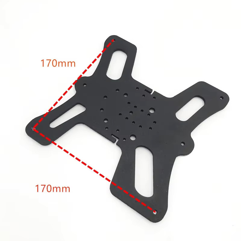 Creality Y-Achsenplatte aus Kohlefaser und Metall für Ender 3 PRO V2 3D-Drucker zur Aufrüstung mit MGN12H Linear-Schienen in Schwarz - Bild 2