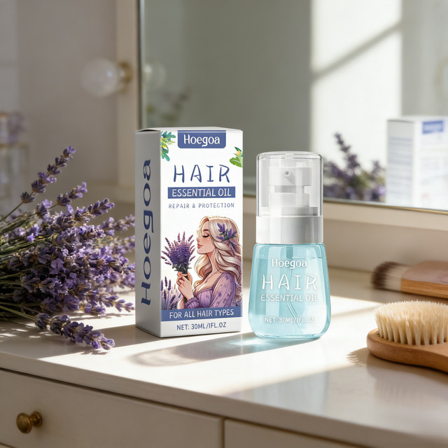 HOEGOA Haaröl mit Lavendel und Rosmarin, Unisex, für strapaziertes Haar - Bild 1