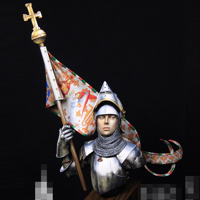 Jeanne d'Arc, Orleans, 1429, Resin-Modellfigur, Büste, unmontierter und unbemalter Bausatz, 1/12 - Bild 1