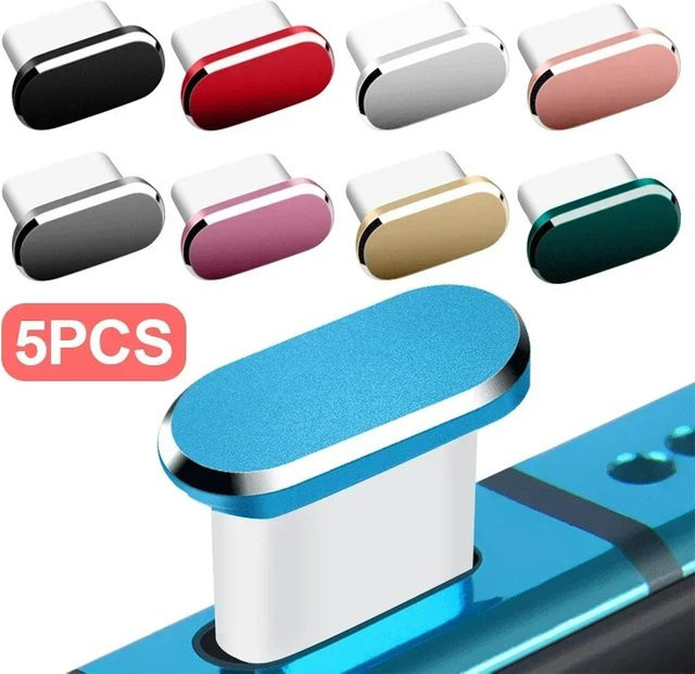 Universal USB-C Metall Staubschutzstecker für Samsung, Xiaomi und Huawei in Rot - Bild 1