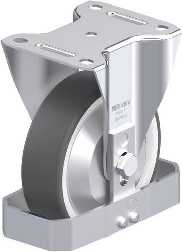 Blickle B-POTH 150G-FA-FS Stahlblech-Bockrolle in Grau und Weiß mit 150 mm Rad-Durchmesser und 400 kg Tragfähigkeit - Bild 1