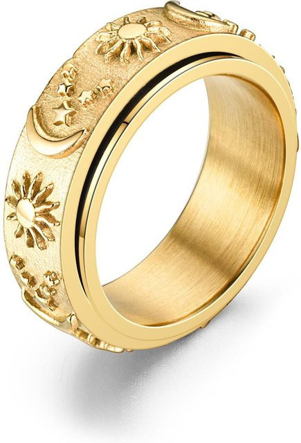 Ring Edelstahl, Stern, Gold, Damen - Bild 1