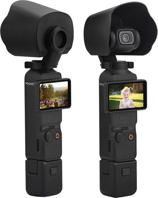 DJI OSMO POCKET 3 Gegenlichtblende in Schwarz als blendfreie Sonnenschutz-Abdeckung für deine Actionkamera - Bild 1