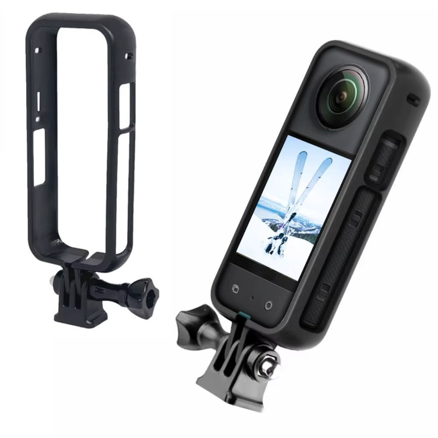 Insta360 Action-Kamera-Gehäuse aus PC-Material mit 1/4 Zoll Schraubanschluss in Schwarz für Insta360 X4 und X5 - Bild 1