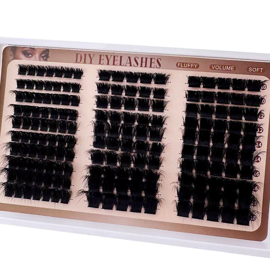 UMIRYAO Wimperncluster D-Curly, Black, Unisex - Bild 5