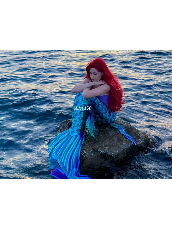 XinTX Meerjungfrauenflossen-Badeanzug, Cosplay-Kostüm, Mädchen - Bild 3