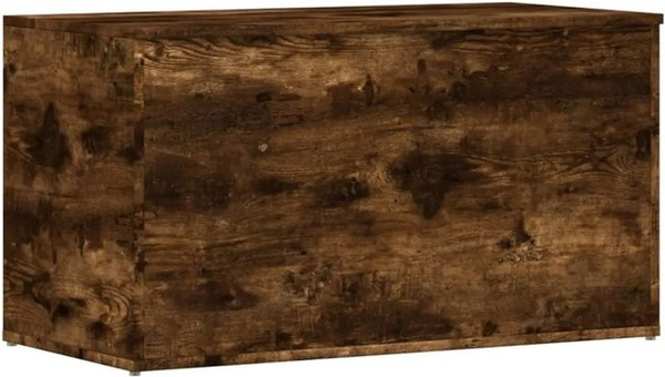 vidaXL Aufbewahrungstruhe aus Holzwerkstoff in Räuchereiche, B/T/H: 84 x 42 x 46 cm