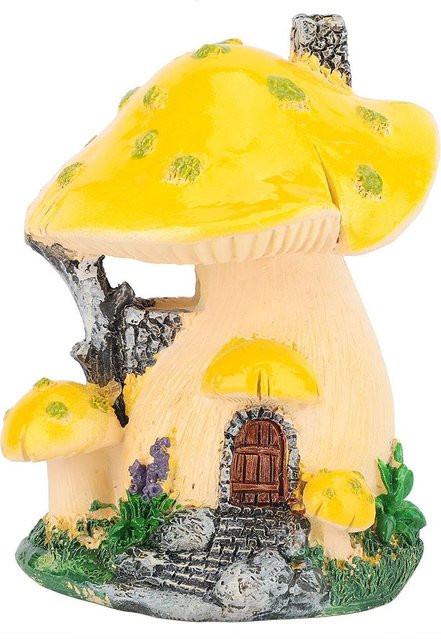 Gelbe Pilz-Haus Skulptur als Gartenkunst und Dekoration für Rasen, Hof oder Terrasse von TOMTOP JMS - Bild 1