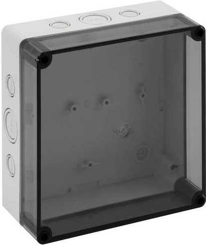 Spelsberg Universal-Gehäuse TK PC 1818-8f-tm aus Kunststoff in Grau und Transparent, B/T/H: 18,2 x 18,0 x 8,4 cm - Bild 1