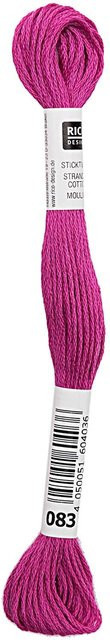 Rico Design Sticktwist in Magenta, 8m Länge aus Baumwolle - Bild 1