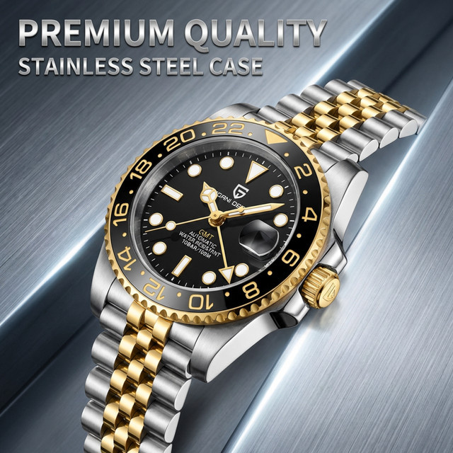 PAGANI DESIGN Armbanduhr, Automatik, GMT, Saphirglas, Keramik, 40 mm, Herren - Bild 1