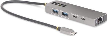 StarTech.com 3-Port USB-C Hub mit 2,5 Gigabit Ethernet und 100W Power Delivery Passthrough, USB-C auf 2x USB-A und 1x USB-C, USB 3.2 10Gbps, Grau - Bild 1