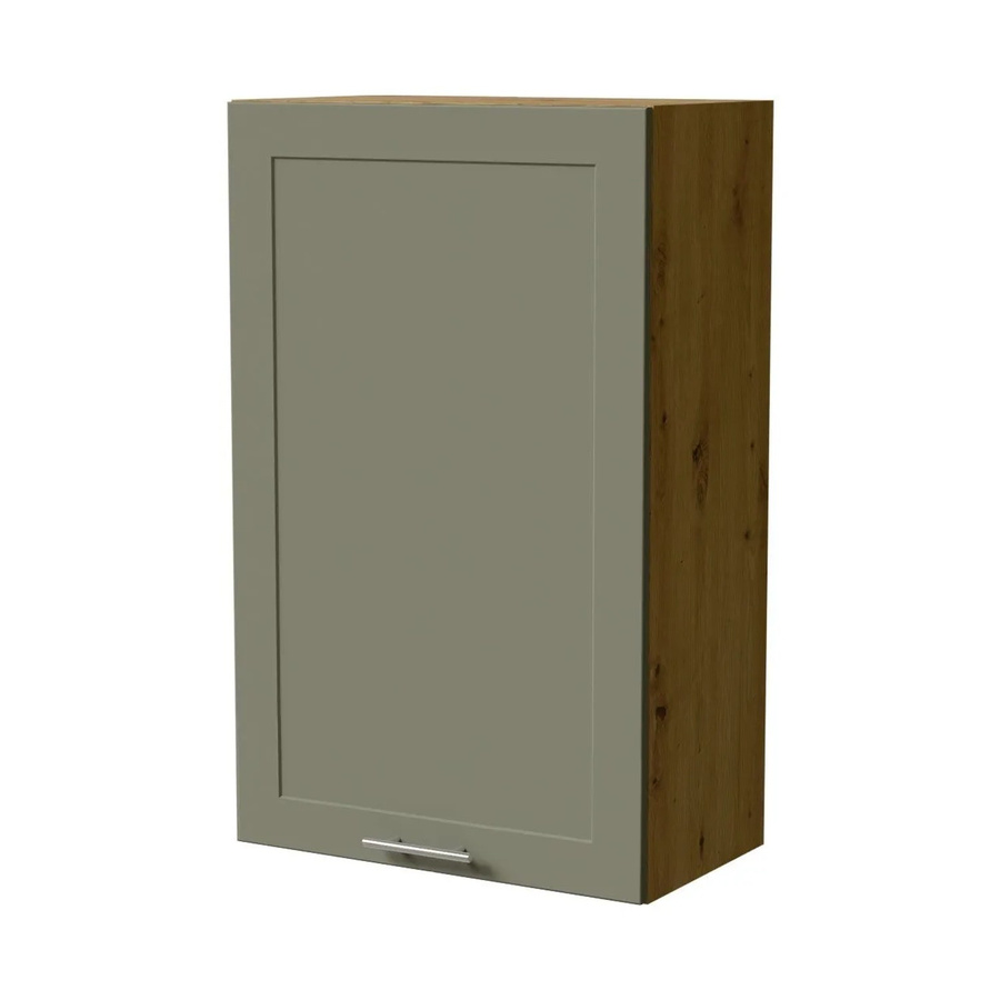 Feldmann-Wohnen Hängeschrank Oslo W4/60/1 in Eiche Artisan und Reed Green Matt mit Soft-Close-Türen, B/T/H: 60 x 32,5 x 96 cm - Bild 2