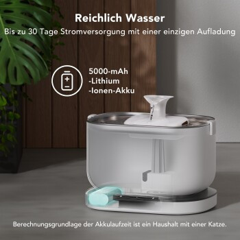 Petlibro Dockstream Kabelloser Trinkbrunnen mit Sensor in Weiß - Bild 3