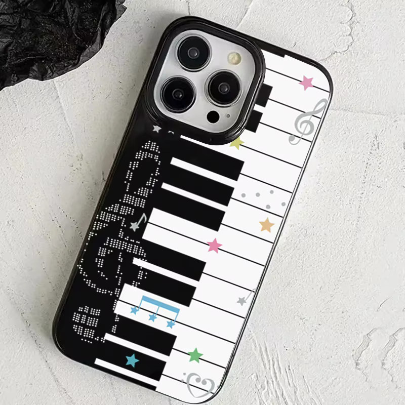 Kreative iPhone Handyhülle mit koreanischem Klavier-Noten-Design in Multicolour für iPhone 17 bis iPhone 7 Modelle - Bild 6