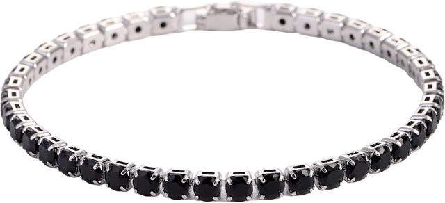 Lucky Star Jewelry Tennisarmband, Edelstahl, Gold, Zirkonia, Damen Herren, 19 cm - Bild 1