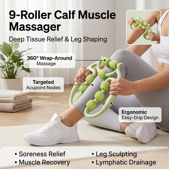 PKFC Ringförmiges Beinmassagegerät, Anti-Cellulite-Massagegerät, Körperstraffungsroller - Bild 1