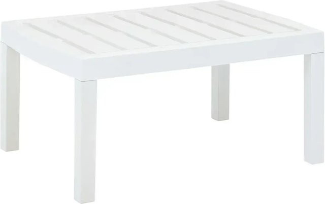 vidaXL Gartentisch aus Kunststoff in Weiß B/T/H: 78 x 55 x 38 cm - Bild 1