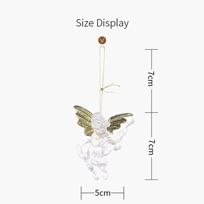4er-Set transparente Engel-Anhänger aus Glas als Weihnachtsbaum-Hängeornamente - Bild 6