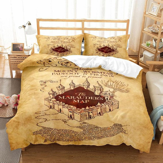 pkm Bettwäsche-Set Schulplan aus Mikrofaser in Beige mit Bezug und Kissenbezug B/H: 173 x 218 cm - Bild 1