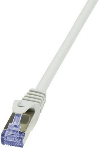 LogiLink CQ3021S RJ45 Patchkabel CAT 6a S/FTP Ethernet/LAN in Weiß, Länge: 0,50 m - Bild 1