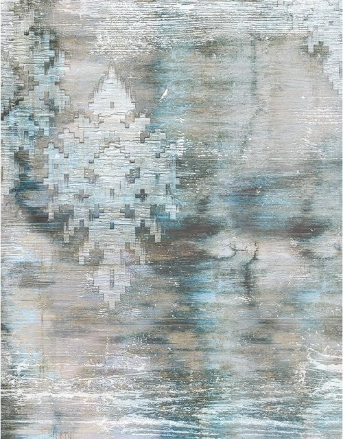 Marburg Fototapete Grafisch Modern in Blau-Weiß aus Vlies - Bild 1