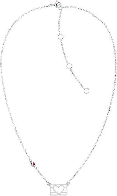 Tommy Hilfiger Halskette, Herzförmige Flaggen, Silber, Damen - Bild 1