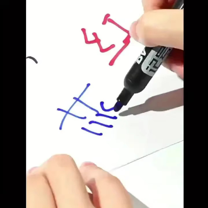 100-teiliges Permanentmarker-Set mit wasserfester, ölbasierter Tinte in Mehrfarben für Kunststoff, Metall und Glas mit Bullet-Spitze - Bild 4