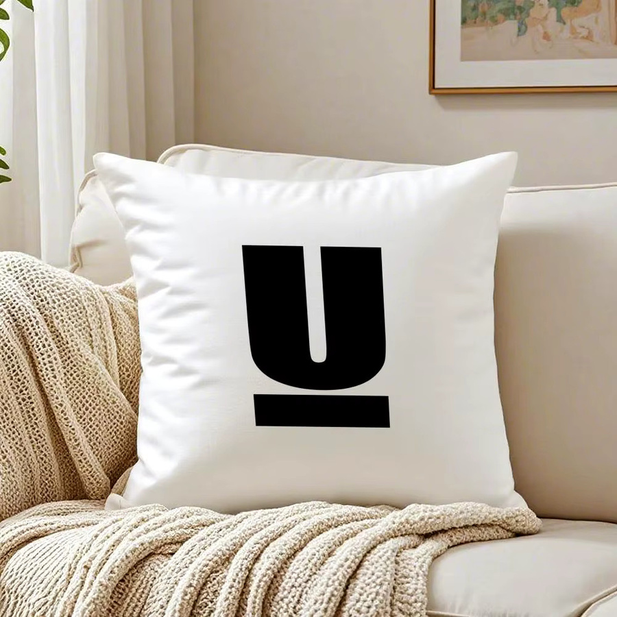 U-Undercover Kissenbezug aus Leinen in Weiß mit Grafikdesign, B/T/H: 30 x 30 x 30 cm - Bild 4