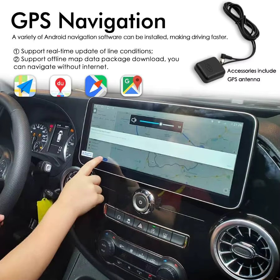 OTOJETA Android 14 Autoradio mit 12,3 Zoll Display für Mercedes Benz Vito 116 2016, 128GB Speicher, Wireless CarPlay, Android Auto, GPS und DSP Videoplayer, Schwarz - Bild 4