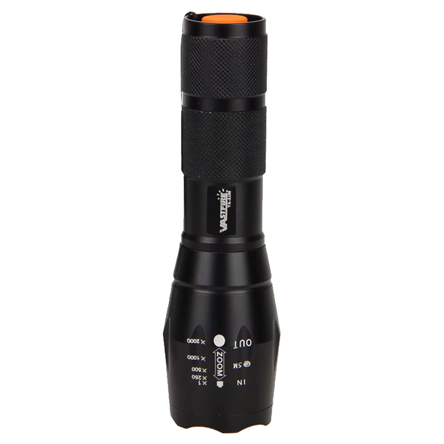 VASTFIRE Dual-Licht-Taschenlampe mit Rot und Grün, 1000 Lumen, 5 W, wasserdicht und wiederaufladbar, Schwarz - Bild 3