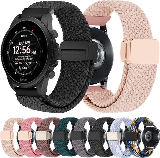 Fossil Uhrenarmband Nylon, geflochten, Schwarz, Unisex - Bild 1