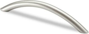Möbelgriff Hettich Nicia STA Bow in Silber, Edelstahl matt, Länge: 128 mm, Dicke: 10 mm - Bild 1