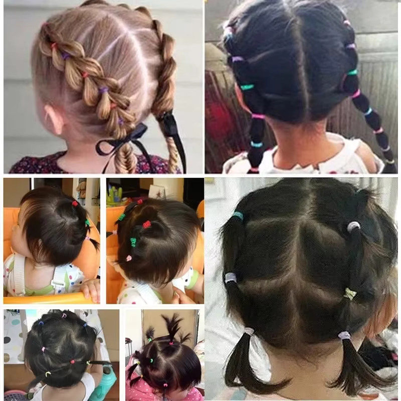 FORWOT Haar gummis Kinder, elastisch, bunt, 1000 stücke - Bild 2
