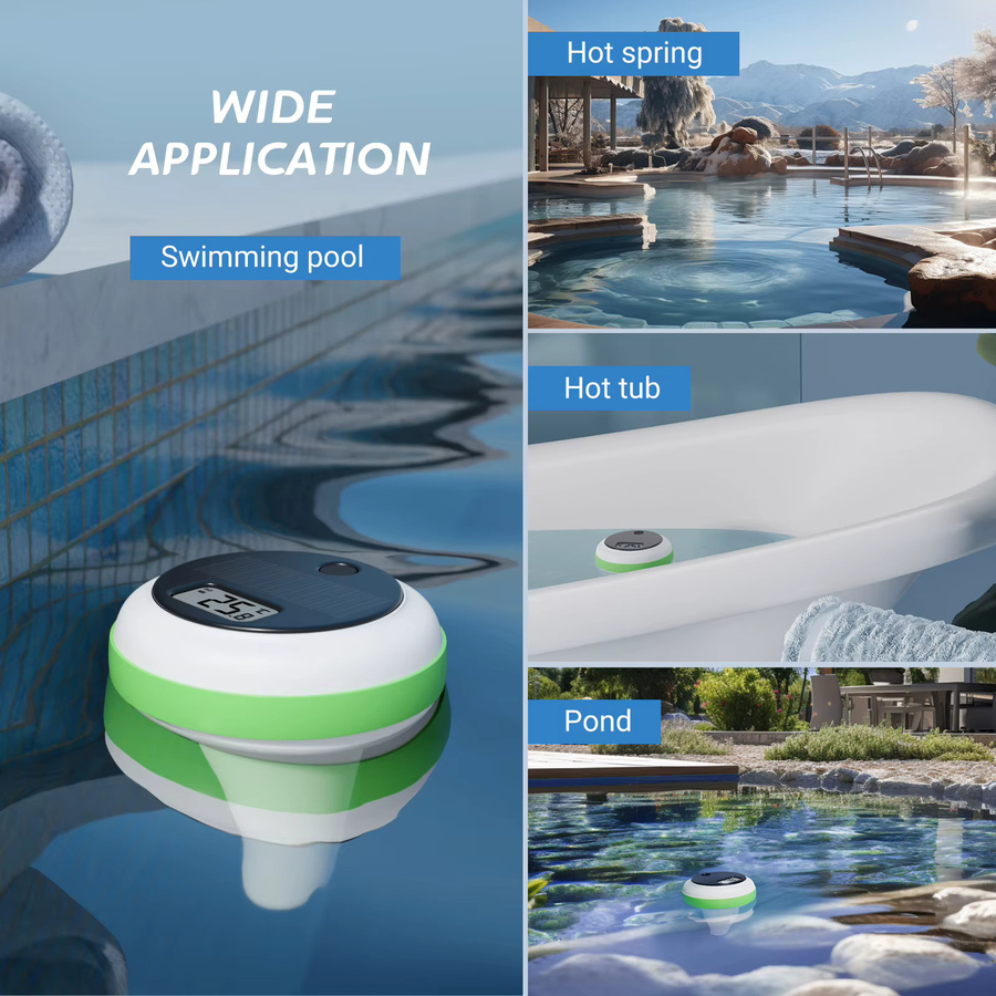 Inkbird IBS-P03R Solar Wireless Pool-Thermometer mit Empfänger, digitales Temperaturmessgerät für Whirlpools und Spas, Weiß - Bild 6