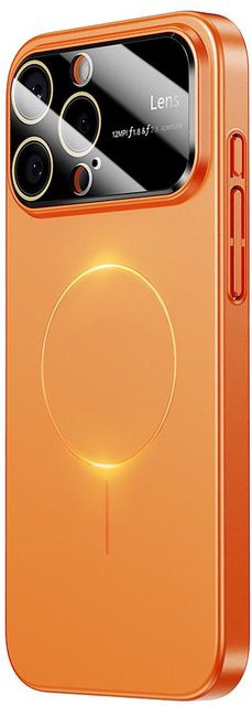Magnetische MagSafe Handyhülle mit Kameraschutz für Apple iPhone 17 Air 16 15 14 13 12 Pro Max Plus in Orange - Bild 1