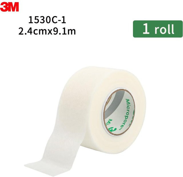 3M Micropore Tape Klebeband, 2,4cm x 9,1m - Bild 1