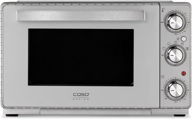 Caso SilverStyle Mini-Backofen 2977 TO 26 in Silber aus Edelstahl mit Heißluft, Grill und Timer - Bild 1