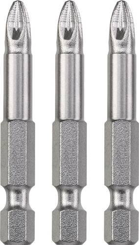 Kwb Kreuzschlitz-Bit PZ 2 aus Stahl, 3er-Set, Silber - Bild 1