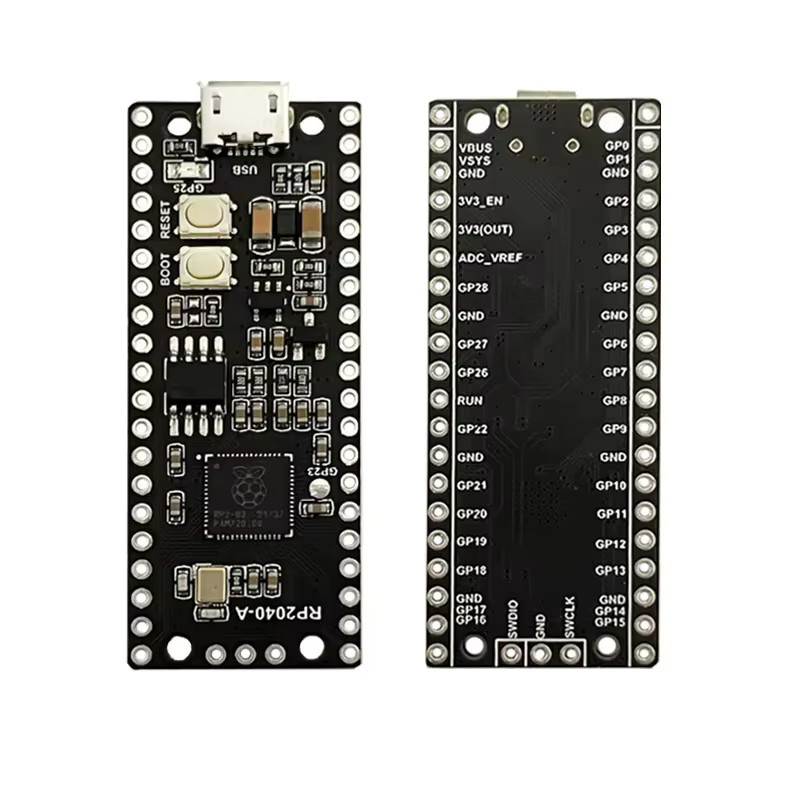 Raspberry Pi Pico RP2040 Mikrocontroller Entwicklungsboard mit Dual-Core Prozessor in Schwarz - Bild 3