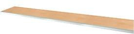SSI Schäfer Multiplex-Arbeitsplatte aus Buchenholz mit Stahlkante und Gewindehülsen, farblos imprägniert, B: 200 cm, T: 70 cm, H: 4 cm - Bild 1
