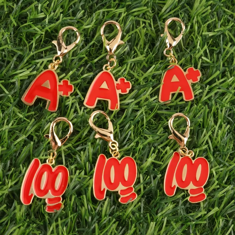 2DPlane Schlüsselanhänger-Set, 6-teilig, Gold, Unisex - Bild 2