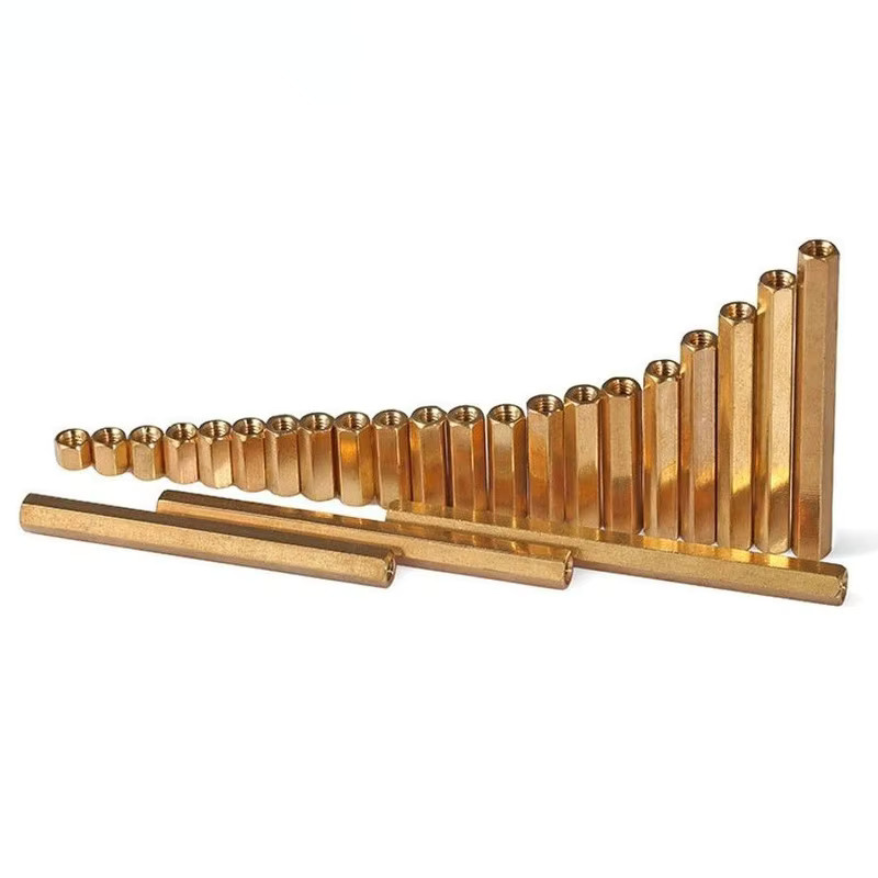 Sechskant-Abstandshalter aus Messing in Gold, Set mit verschiedenen Größen M2 M2.5 M3 M4, Sechskant-Steckverbinder und Hohlsäulen - Bild 2