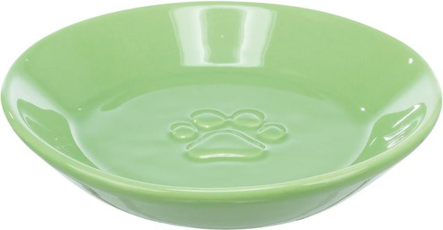 Jollypaw Keramiknapf für Katzen in Grün mit einem Durchmesser von 14 cm und 0,2 l Füllmenge - Bild 1