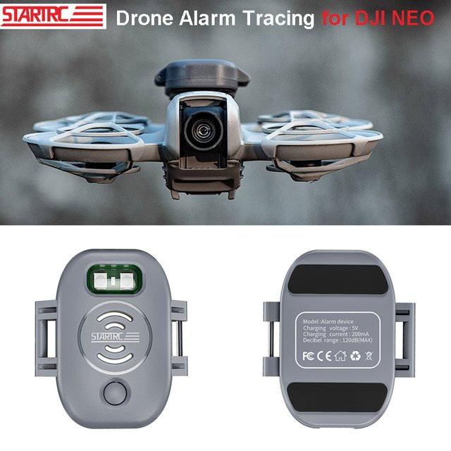 STARTRC NEO Alarm Tracker für DJI NEO Drone Zubehör in Grau zur Vermeidung von Verlusten mit iPhone Kompatibilität - Bild 1